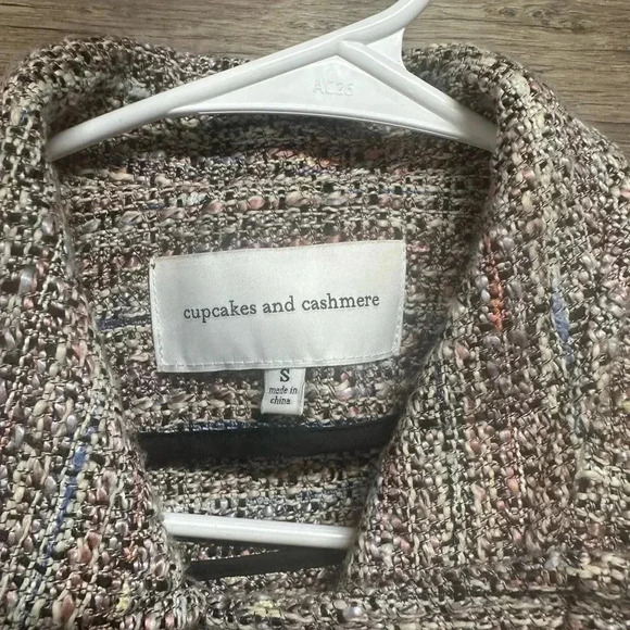 cupcakes & cashmere Gray Tweed Cropped Jacket Blazer - Picture 5 of 7